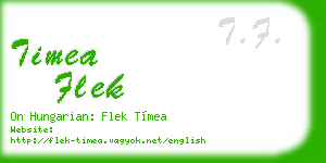 timea flek business card